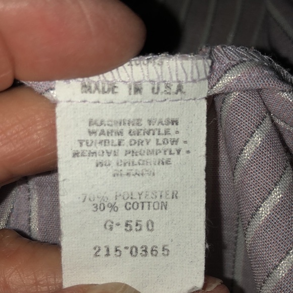 Millie Sweet VINTAGE Lavender Stripe Western Riding Button Down Blouse Size 5/6 - Picture 13 of 13